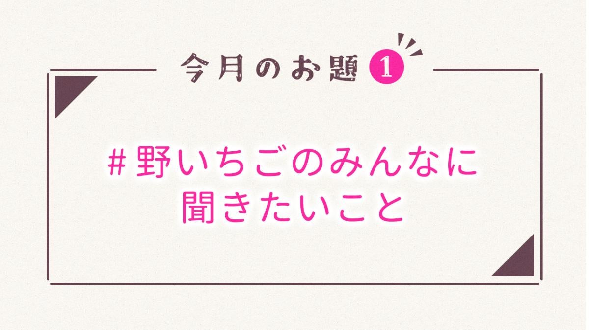 毎月1日更新♪野いちご12月のお題①の画像