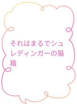 それはまるでシュレディンガーの猫箱