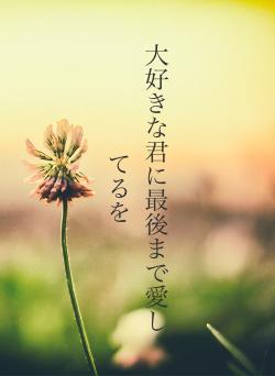 大好きな君に最後まで愛してるを