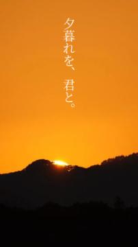 夕暮れを、君と。