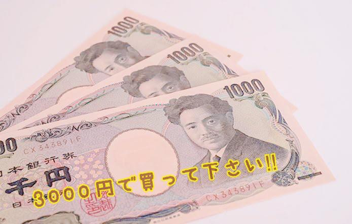 3000円で買って下さい‼︎