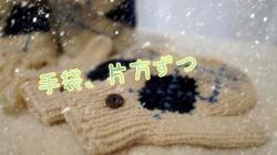 手袋、片方ずつ