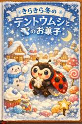 きらきら冬のテントウムシと雪のお菓子
