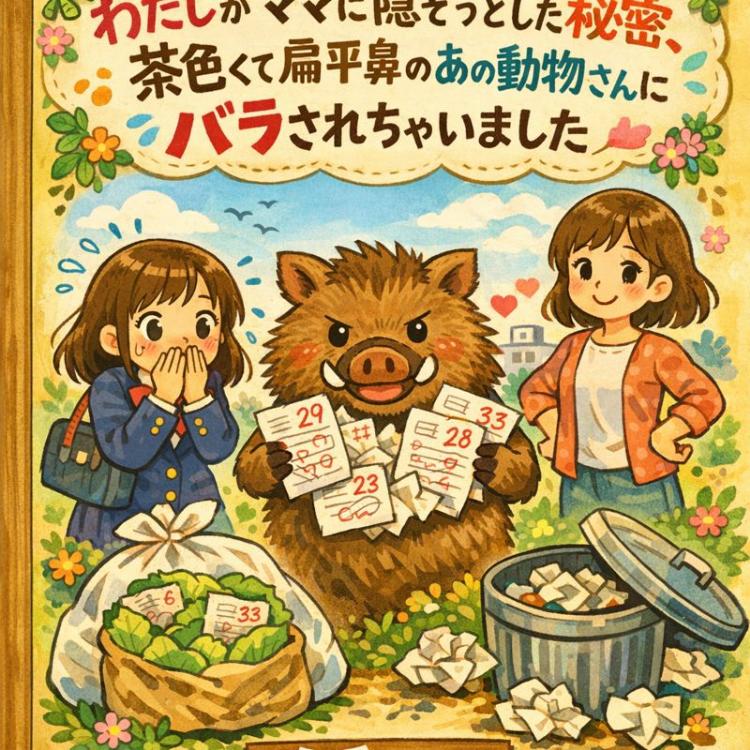 私がママに隠そうとした秘密、茶色くて扁平鼻のあの動物さんにバラされちゃいました