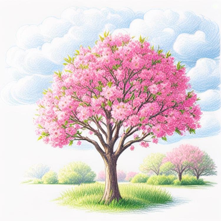 墓地の桜