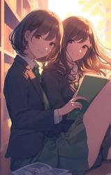 書架のはざま、君と私の秘密の居場所