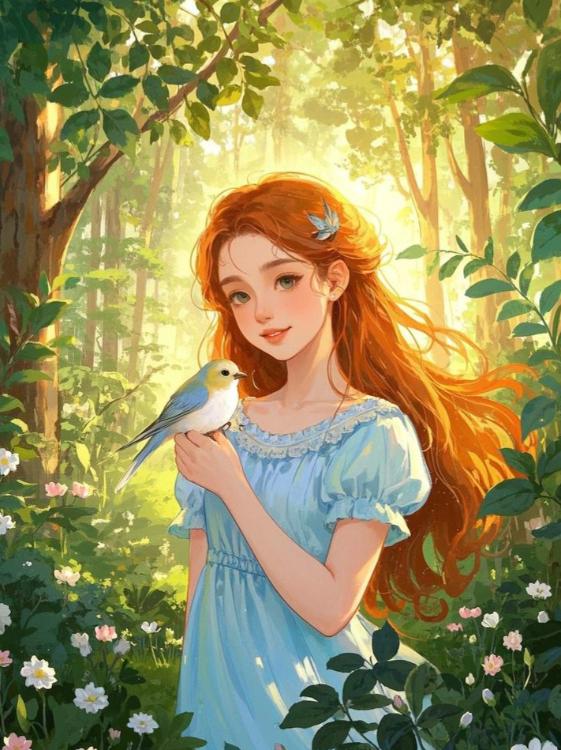 愛の翼で飛ぶ小さな鳥