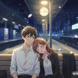 終電を逃したベンチで、僕は先輩に恋をした