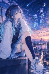 黄昏時、夜の街で。