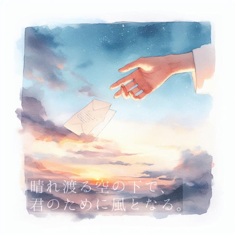 晴れ渡る空の下で、君のために風となる。
