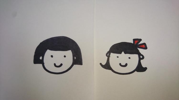 中学生の私と女の子。