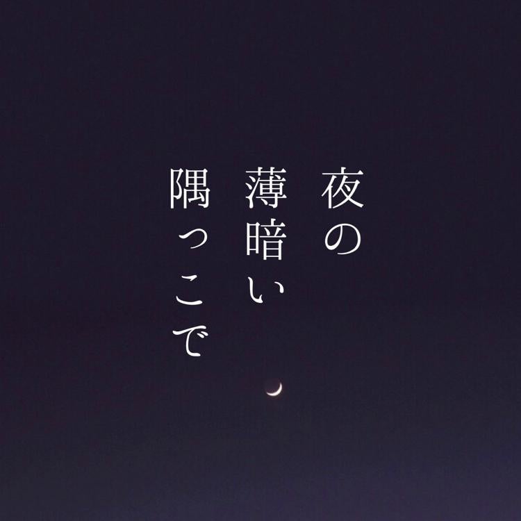 夜の薄暗い隅っこで