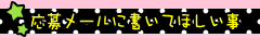 応募メールに書いてほしい事