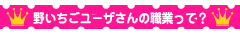 野いちごユーザの職業って？
